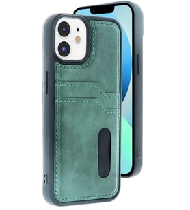 iPhone 11 Kılıf Sara Kartvizitli Deri Kılıf - Koyu Yeşil