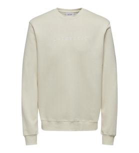 ONSCONNOR AUTHENTIC REG CREW NECK SWEAT (Krem)