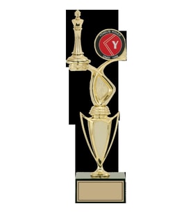ODAK KUPA - Figürlü Kupalar - Satranç Figürlü Kupalar FG-043 C - 37 cm