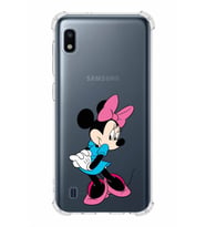 Samsung Galaxy A10  Köşe Korumalı Antişok Kapak Minnie Mouse Tasarımlı Şeffaf  Kılıf