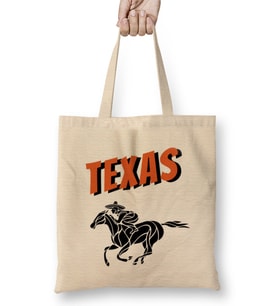 Texas Vintage Retro Bez Çanta Uzun Saplı