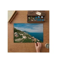 Şehir Manzarası - Dağ - Deniz Tasarımı 240 parça Ahşap Puzzle Ahşap Kutuda MP01582