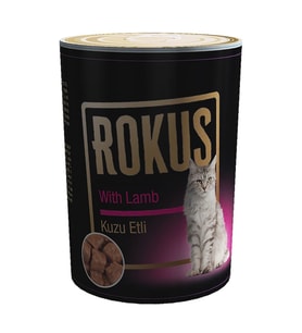 Rokus Kuzu Etli 410 G. Kedi Konserve Mama