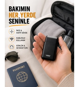 Elektrikli Tıraş Makinesi Çift Başlıklı Ultra İnce Tasarım
