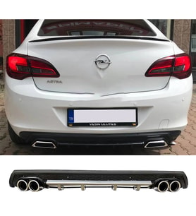 Opel Astra J Sedan Gri Difüzör Çiftli Yuvarlak Egzoz Görünümlü D Tip Difizör