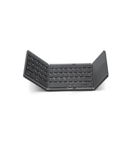 Taşınabilir Kablosuz Bluetooth Titanyum Katlanabilir Dokunmatik Klavye - Şarjlı Touchpad