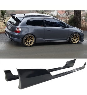 Honda Civic Sport Ep2 Ep3 Yan Marşpiyel Seti Mat Siyah Plastik 2 Adet