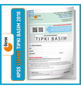 KPSS Lisans 2018 ÖSYM Çıkmış Soru Tıpkı Basım Türkiye Geneli Dijital Çözümlü Sor (Beyaz)