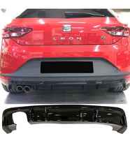 Seat Leon Mk3 FR Difüzör Parlak Siyah Plastik Sol Çift 2012-2016 Arka-difizör-bodykit-ek-karlık