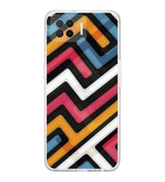 PrintiFy Oppo A73 Uyumlu Kamera Korumalı Labirent Grafiti Tasarımlı Şeffaf Silikon Kılıf