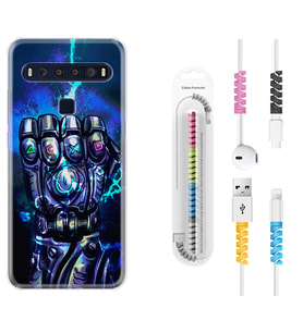 TCL 10L 10 Plus 10SE 20E 20SE 30SE L7 Kılıf Kablo Koruma Spiral Silikon Thunder Play 1760