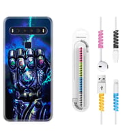 TCL 10L 10 Plus 10SE 20E 20SE 30SE L7 Kılıf Kablo Koruma Spiral Silikon Thunder Play 1760