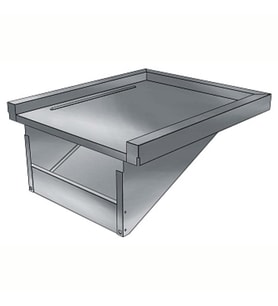 Electrolux Professional Bulaşık Servis Tezgahı, Standart Giyotin Tip Bulaşık Makinesi İçin - 700 Mm BHHDWSS06