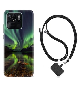 Xiaomi Poco X3 Pro M4 Pro X4 Pro C40 10C Kılıf Boyun Askılı Silikon Kuzey Işıkları 1327
