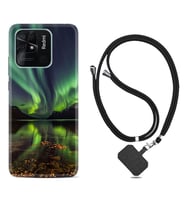 Xiaomi Poco X3 Pro M4 Pro X4 Pro C40 10C Kılıf Boyun Askılı Silikon Kuzey Işıkları 1327