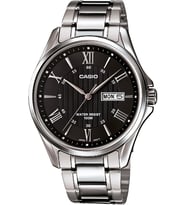 Casio MTP-1384D-1AVDF Quartz Çelik Gri Siyah Kadran 10 ATM 41 mm Erkek Kol Saati