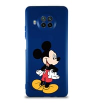 Xiaomi Mi 10T Lite Soft Premier Kapak Mickey Mouse-D Tasarımlı Silikon Kılıf - Lacivert (Şeffaf)