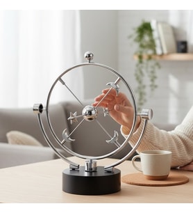 Kişiye Özel Dekoratif Metal Denge Topu – Modern Masaüstü Newton Sarkacı ve Ofis Dekoru
