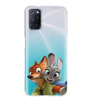 Oppo A52/A72/A92 Uyumlu Zootropolis Judy & Nick Tasarımlı Şeffaf Telefon Kılıfı
