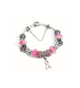 Yeni Tarz , Pembe Love Amor Crystal Aşk Kalp , Sevgi Charmlı Bileklik, Ahşap Kutu İçerisinde