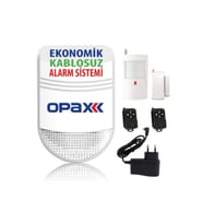 OPAX Bgr-06 Ekonomik Kablosuz Alarm Sistemi (siren+pır+manyetik Kontak+2 Adet Kumanda+adaptör)