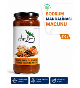 ÇareBurada Bodrum Mandalinası Macunu 610 g - Zencefil, Propolis ve zerdeçal İçeren Karışım