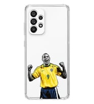 Samsung Galaxy A72 Uyumlu Ronaldo Nazario Futbol Tasarımlı Şeffaf Telefon Kılıfı