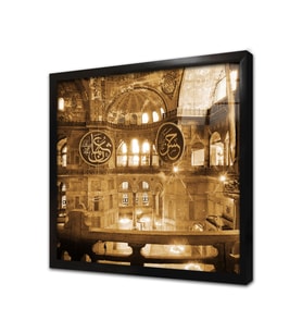 Ayasofya Camii Çerçeveli Cam Tablo