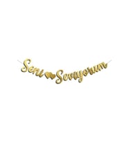Kaligrafi Banner Gold Seni Seviyorum