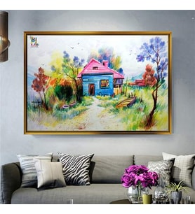 Altın Çerçeveli dekoratif tablo a674 (Gold)