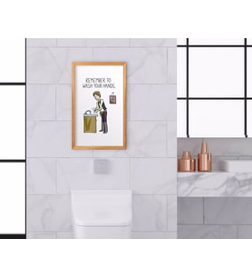 BK Home Banyo Tuvalet Dekoratif Retro Ahşap Tablo-6