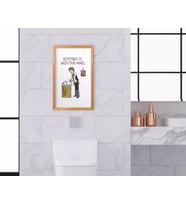 BK Home Banyo Tuvalet Dekoratif Retro Ahşap Tablo-6