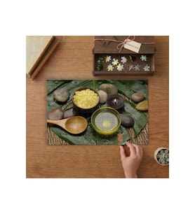 Spa Taşları - Terapi Tasarımı 240 parça Ahşap Puzzle Ahşap Kutuda MP04320