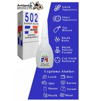 502 Japon Yapıştırıcı 1 Adet 20 gr Hızlı Yapıştırıcı Evobond 502 Süper Yapıştırrıcı Orjinal (Şeffaf)