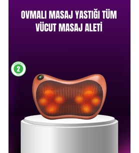 Ergonomik Derin Yoğurmalı Boyun Bel Sırt Masaj Priz Çakmak Girişli