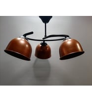 MYLİGHTS  BAKIR  ÜÇLÜ METAL AVİZE  RUSTİK VİNTAGE AVİZE (Siyah)