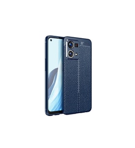 Oppo Reno 7 4G Uyumlu Kılıf Zore Niss Silikon Kapak (Lacivert)