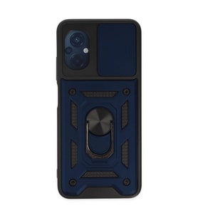 Poco M5 Kılıf Pars Lens Yüzüklü - Lacivert