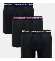 Nike Dri Fit Ultra Stretch 3 Pack Micro 3 lü Paket Kısa Boxer Siyah 3 Renk Bantlı