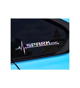 Spark Yan Cam Sticker Oto Kapı 20 Cm X 7 Cm Hologram c19
