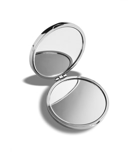 Yuvarlak Metal Katlanabilir Mini Makyaj Aynası - Çanta-cep Boy Seyahat Aynası Günlük Kullanıma uygun