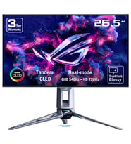 ASUS ROG Swift OLED PG27AQWP-W 26.5 inç 540Hz 2K QHD 0.02ms 720Hz HD Dual Mode Adaptive Sync Tandem OLED Pivot Gaming Monitör