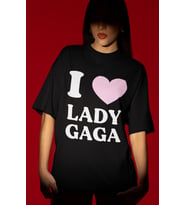 Tasarım I Love Lady Gaga Şarkıcı Baskılı Unisex Oversize Tişört