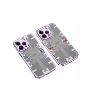 iPhone 14 Pro Max Kılıf Mekanik Bumper Kapak - Derin Mor