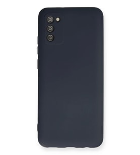 Newface Samsung Galaxy A03S Kılıf Nano içi Kadife Silikon - Lacivert