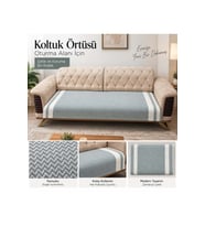 Özdilek 2 Adet Pamuklu Oturma Yerini Örten Zigzag Koltuk Örtüsü (80x210)