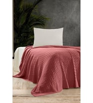 Petra  Triko Yatak Örtüsü Tek Kişilik 180 X 230 (Gül Rengi)