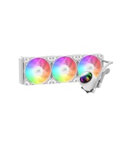 POWERBOOST 360MM CIRCLE 360W Rainbow Fanlı AM5-1851p Sıvı Soğutmalı İşlemci Fanı Beyaz