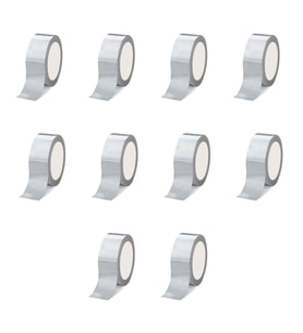 Omeyva Takviyeli Tamir Bandı - İzolasyon Onarım Çadır Bandı - Gri - 48 mm x 10 YRD - 10 Rulo