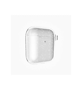 Apple Airpods Uyumlu Zore Allstar Airbag 32 Parlayan Simli Saydam Renkli Kılıf (Şeffaf)